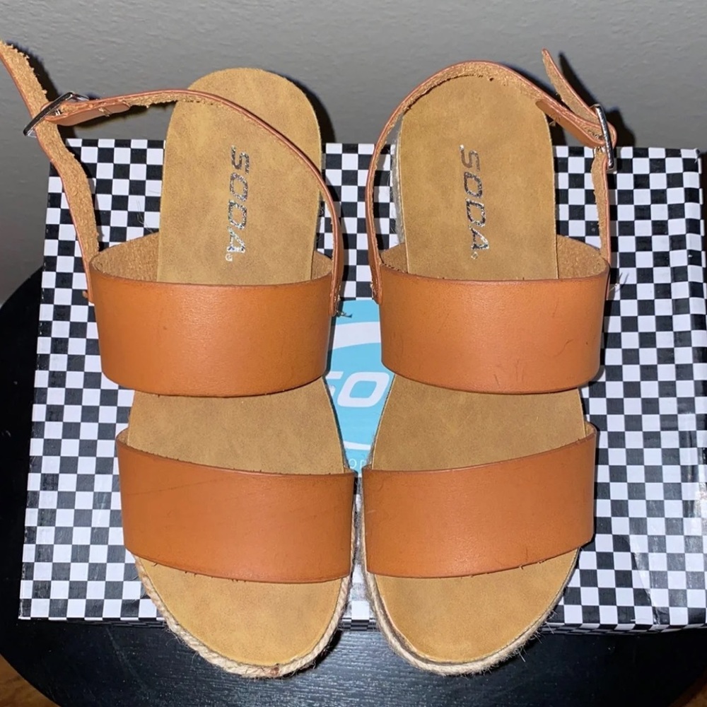 Brown Platform Sandals - image 5